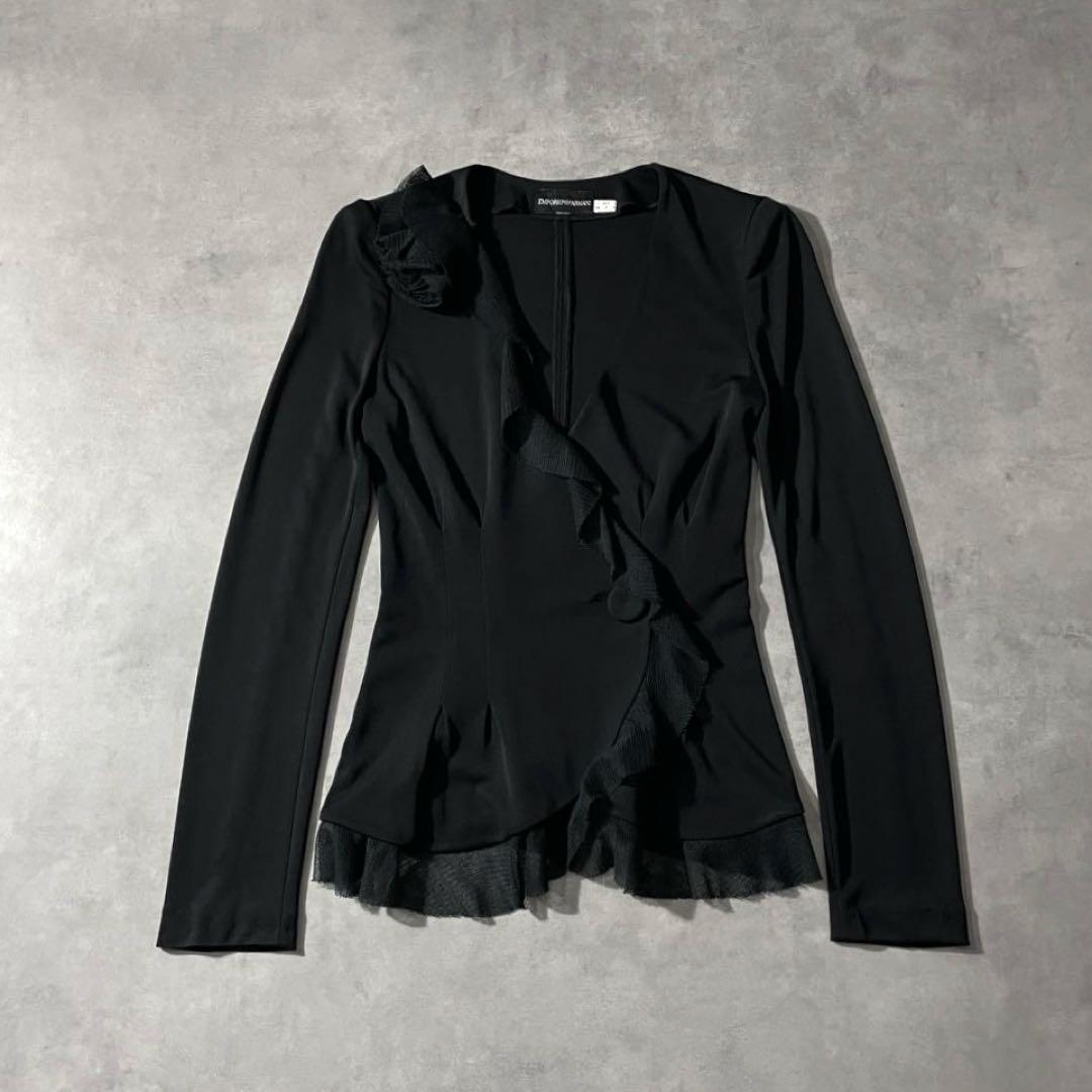 Emporio Armani sheer frills jacket イタリア製