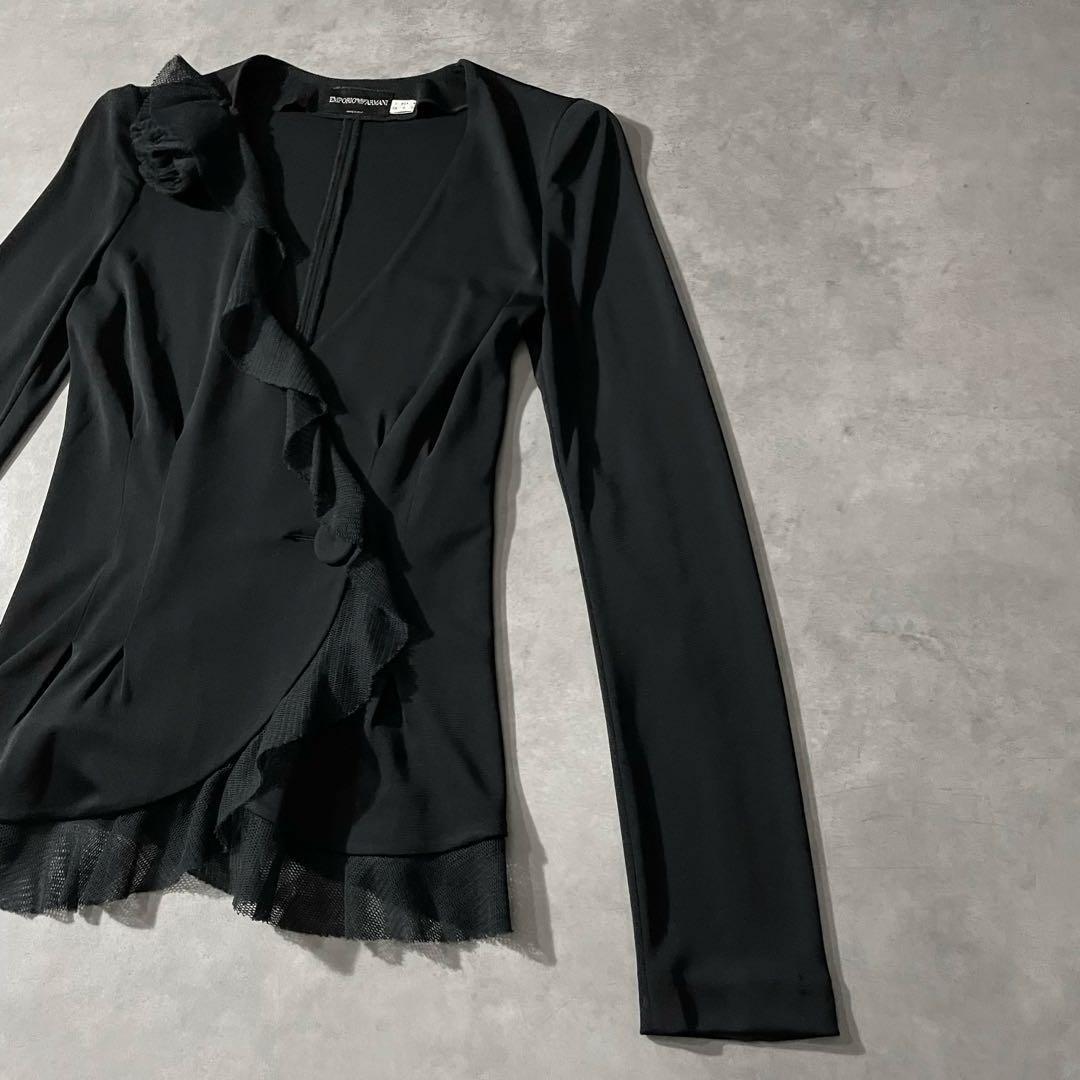 Emporio Armani sheer frills jacket イタリア製