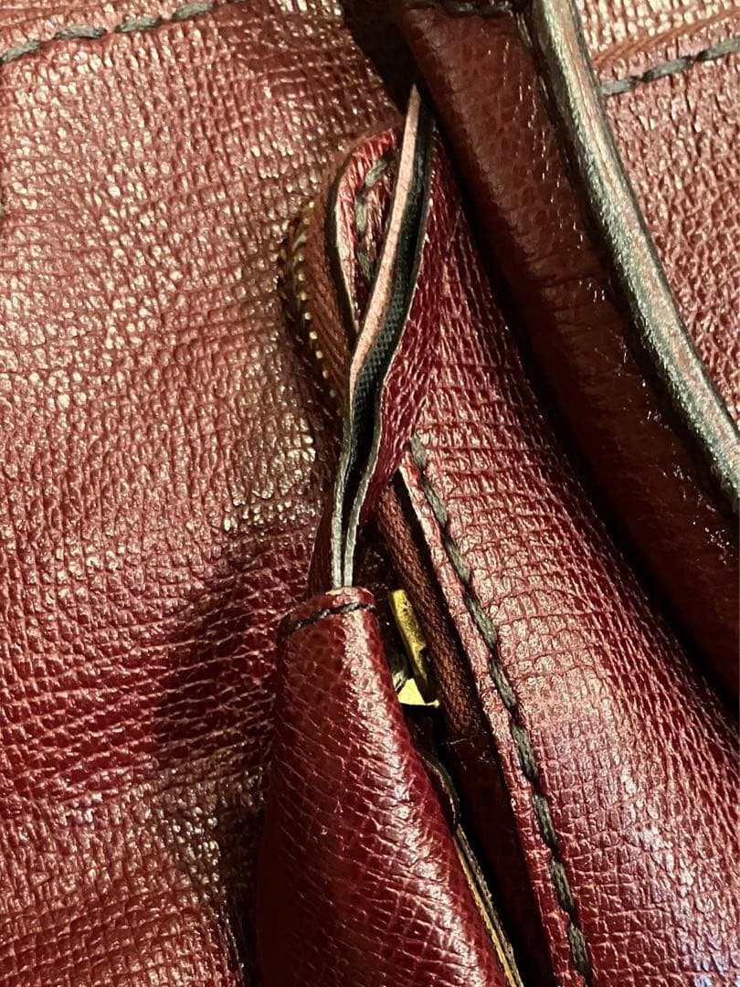 Tod’s 赤レザー ボストンバッグ 袋つき