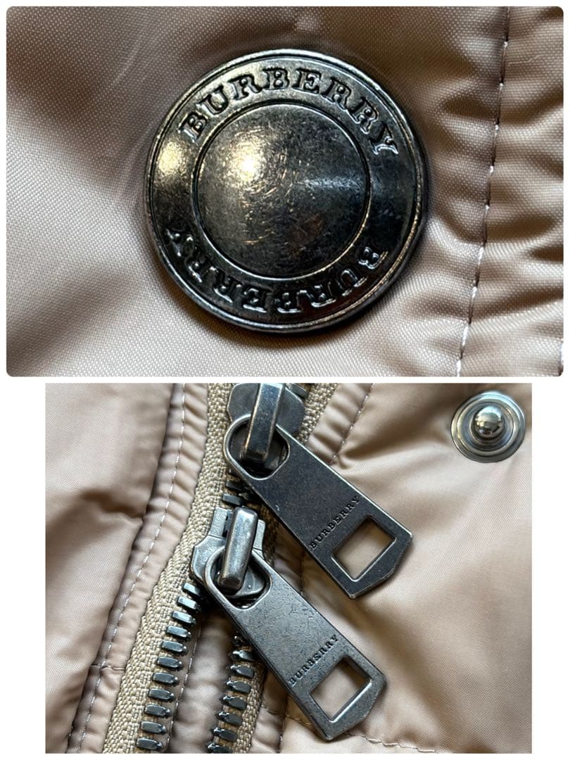 美品✨バーバリーロンドン ダウンコート メガノバチェック 腰ベルト ベージュ M