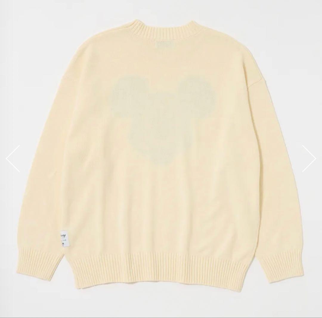 Disney SERIES by MUS 　ミッキー　MD FACE ニット