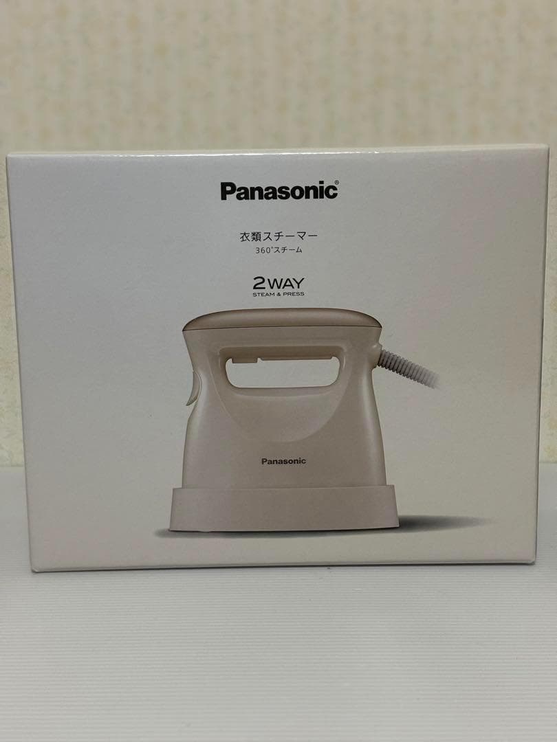 【新品未開封】パナソニック 衣類スチーマー 360°パワフルスチーム  ベージュ