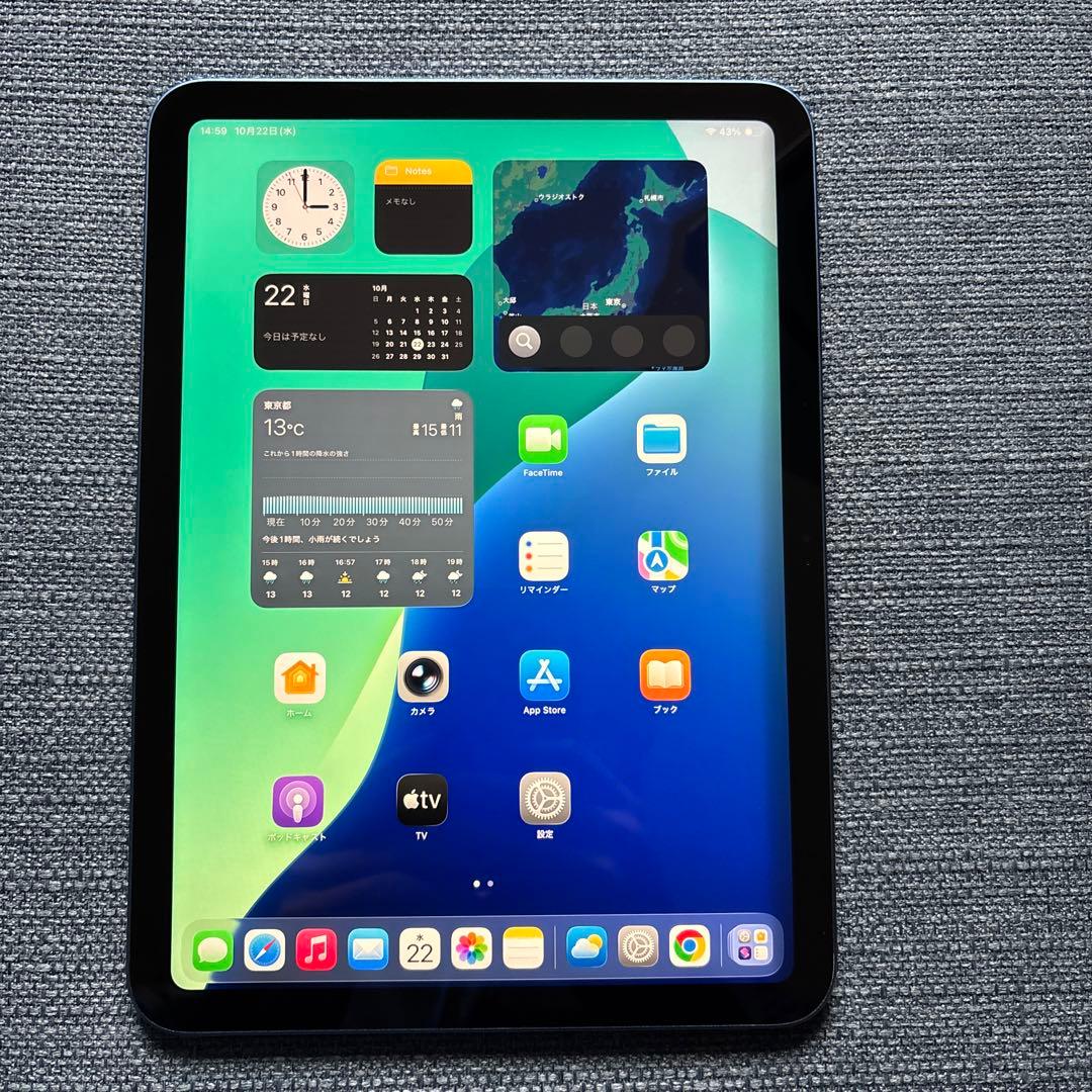 iPad 第10世代 64GB ブルー　傷、画面焼け有り