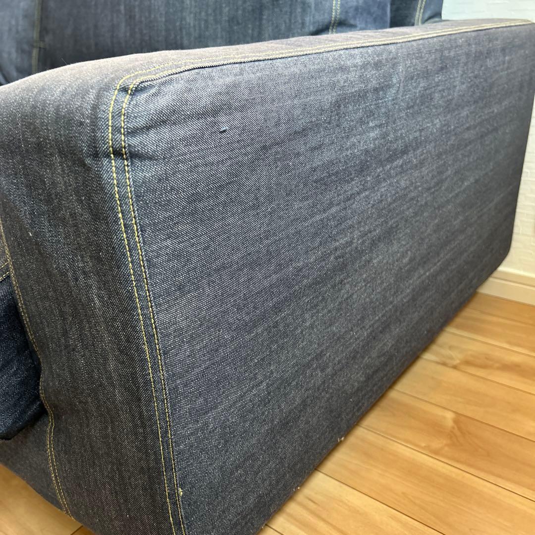 3人掛けソファー　デニム生地