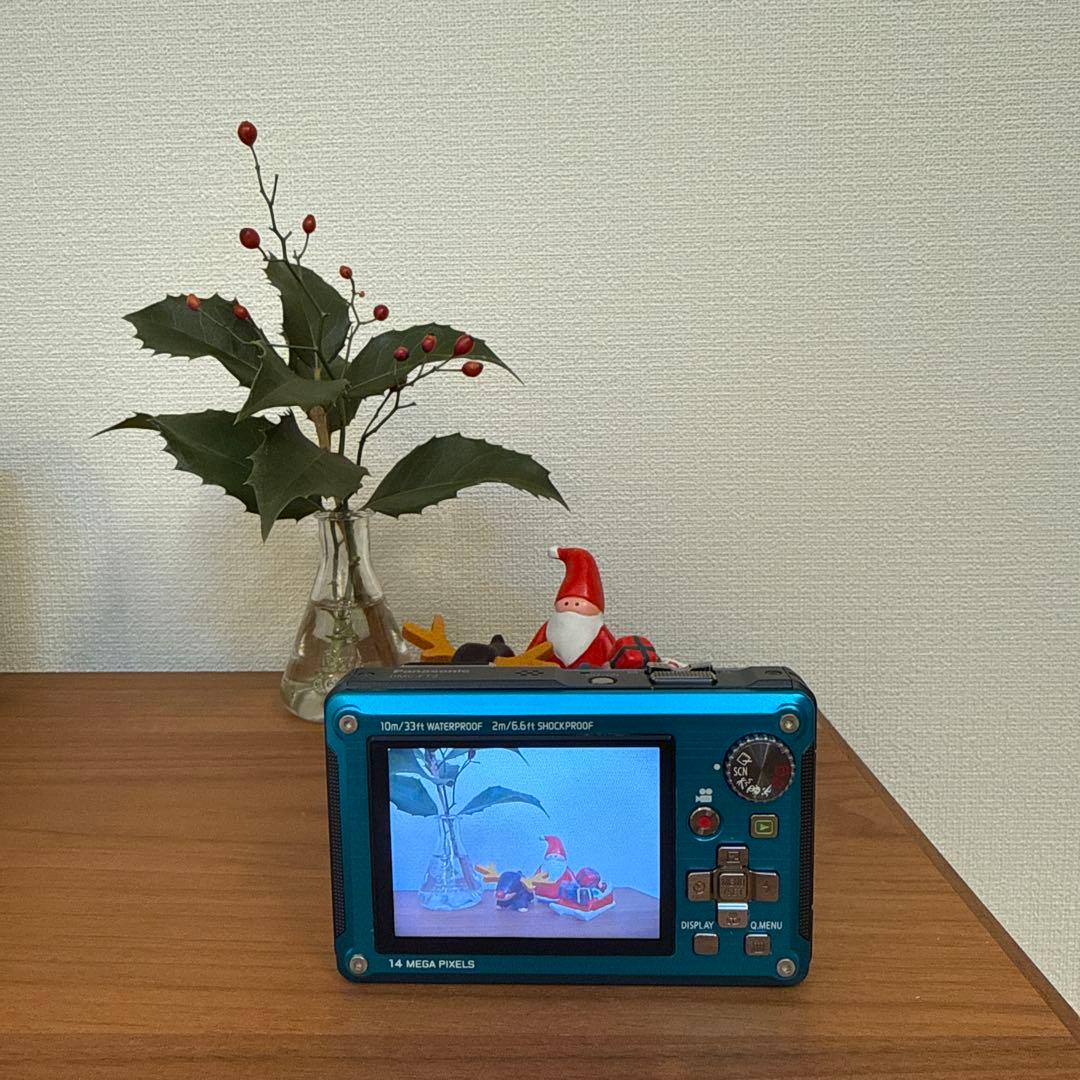 【美品】Panasonic DMC-FT2 ブルー　防水防塵カメラ