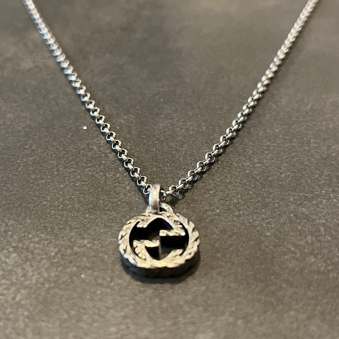 GUCCI グッチ インターロッキングG アラベスク ネックレス Ag925