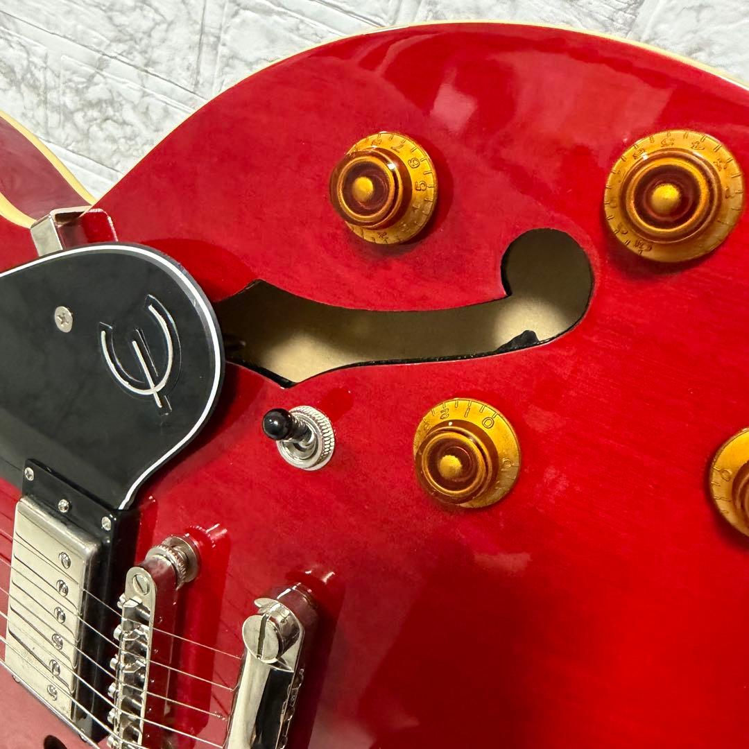 美品　Epiphone エピフォン Dot CH セミアコ エレキギター ケース
