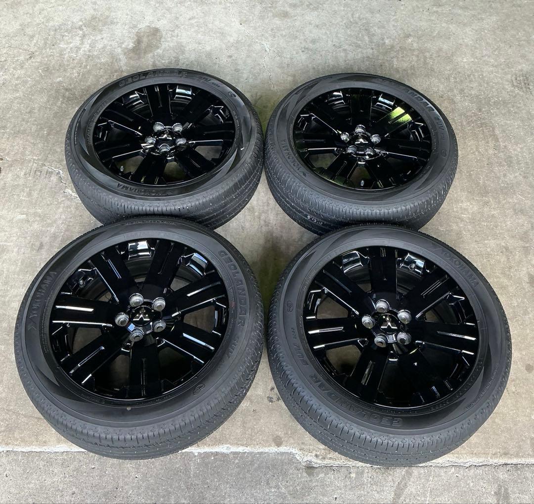 デリカD5 純正 シャモニー 限定ブラックホイール 純正ナット付属