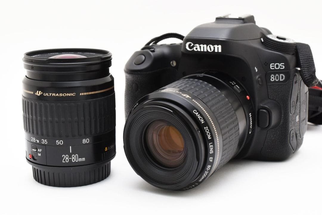 完動品　EOS 80D ダブルレンズキット　Canon 一眼レフカメラ