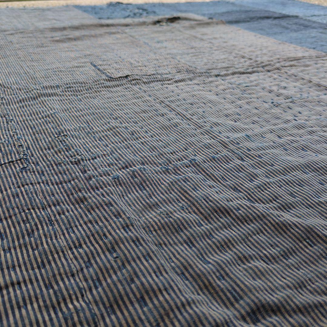 襤褸　厚手　5幅　継ぎ接ぎ　古布　刺し子　リメイク　BORO　アンティーク