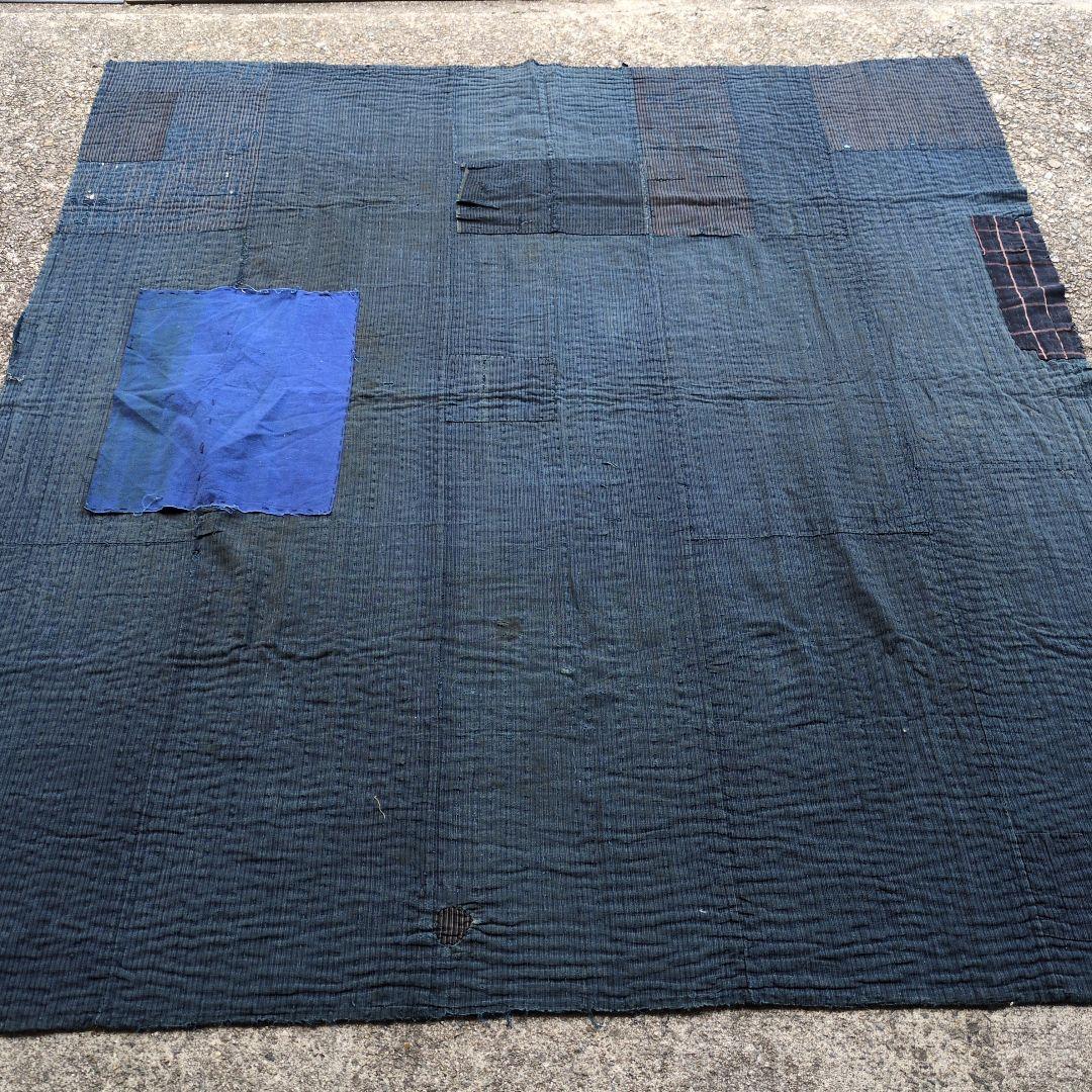 襤褸　厚手　5幅　継ぎ接ぎ　古布　刺し子　リメイク　BORO　アンティーク