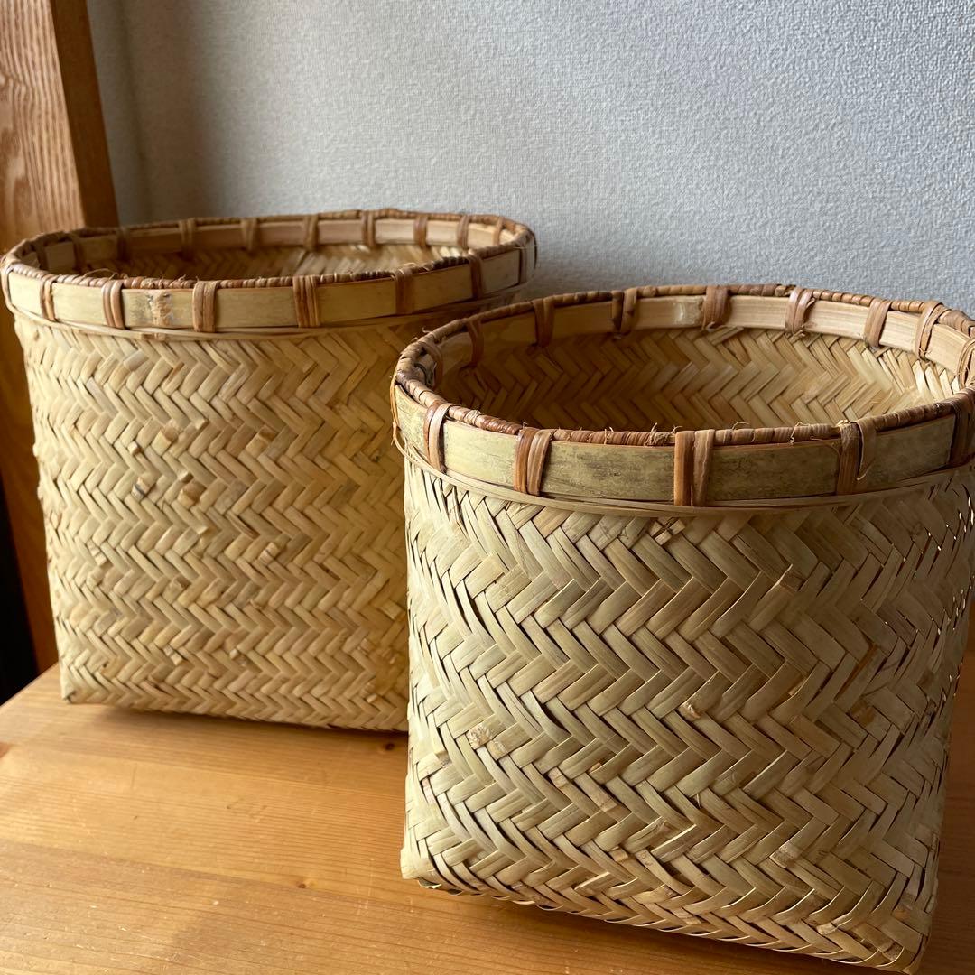 竹ざる　竹籠　5個セット