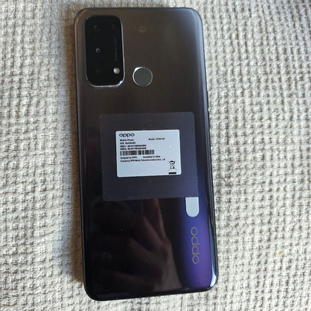 OPPO Reno5 Aシルバーブラック 128GB 楽天モバイル SIMフリー