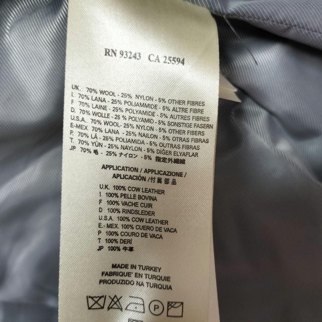 DIESEL シングルライダース ジャケット S　ウール 切替 スタジャン 牛革