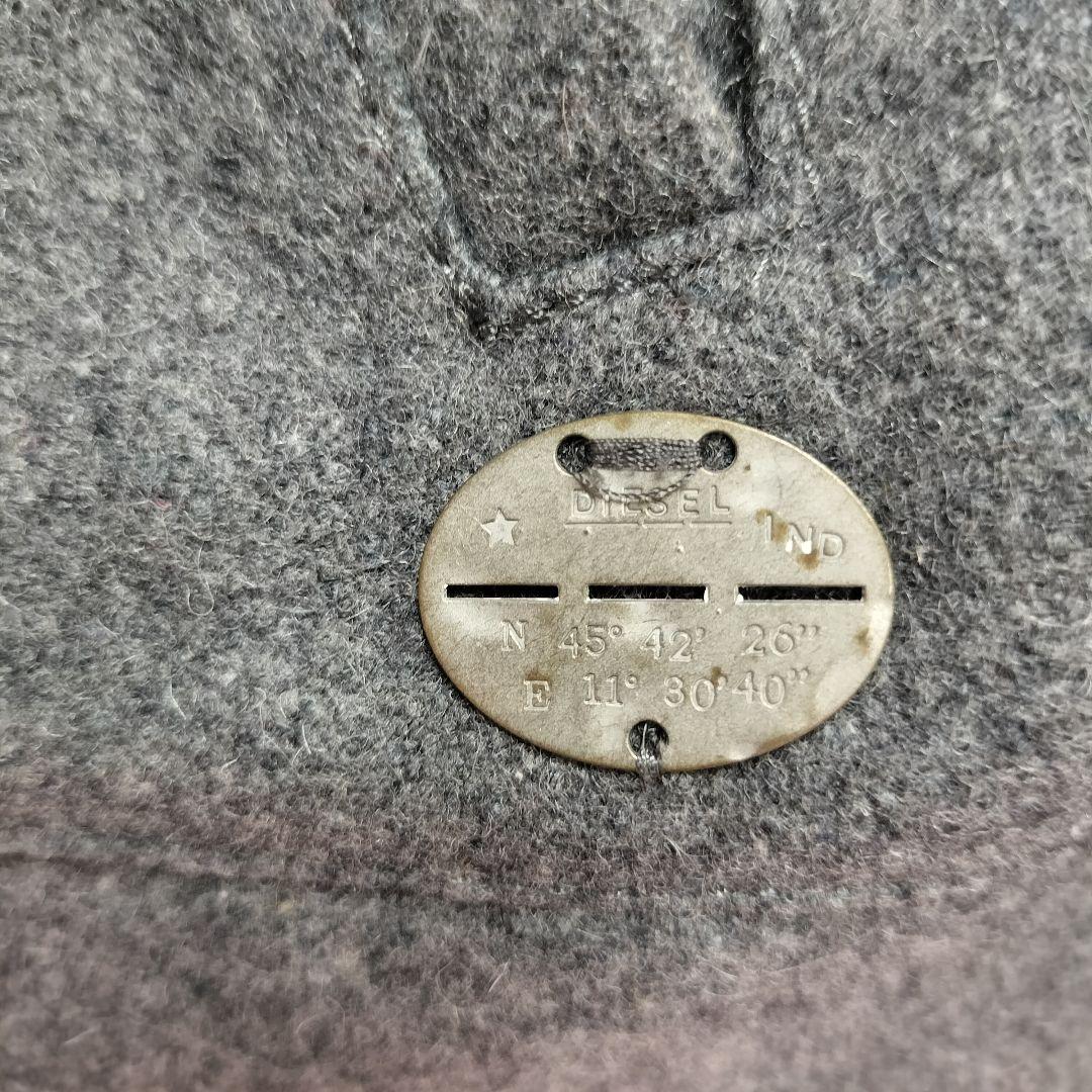 DIESEL シングルライダース ジャケット S　ウール 切替 スタジャン 牛革