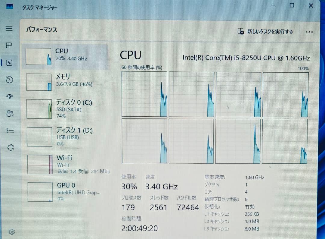 F-87/シンプルPC/第8世代i5-8250U/SSD256/8GB