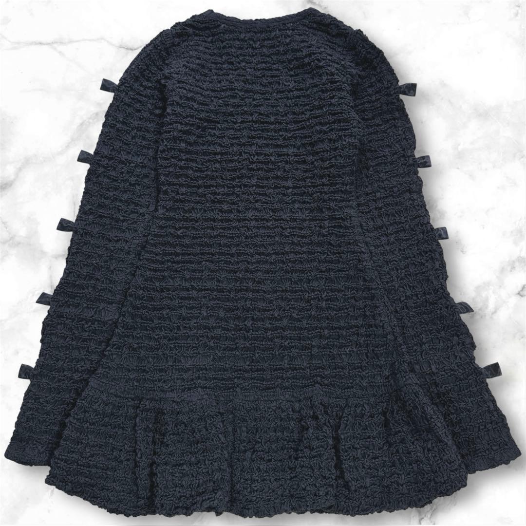 25SS 新品タグ付 パメオポーズ ギャザリングパフミニドレス ワンピース 黒