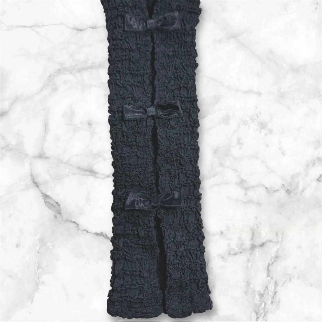 25SS 新品タグ付 パメオポーズ ギャザリングパフミニドレス ワンピース 黒