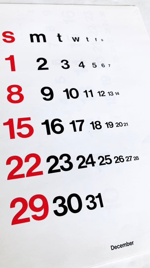 COMME des GARÇONS 1991年 カレンダー 希少