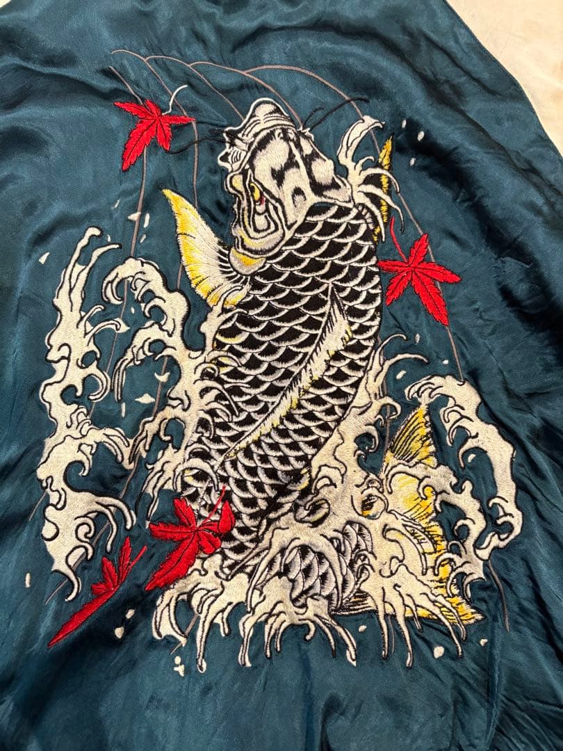 スカジャン SATORI XL鯉　刺繍
