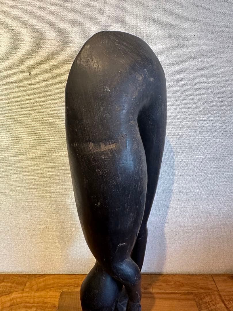 マコンデ彫刻　古美術　アフリカ　黒檀　木彫　民藝　民芸　彫刻