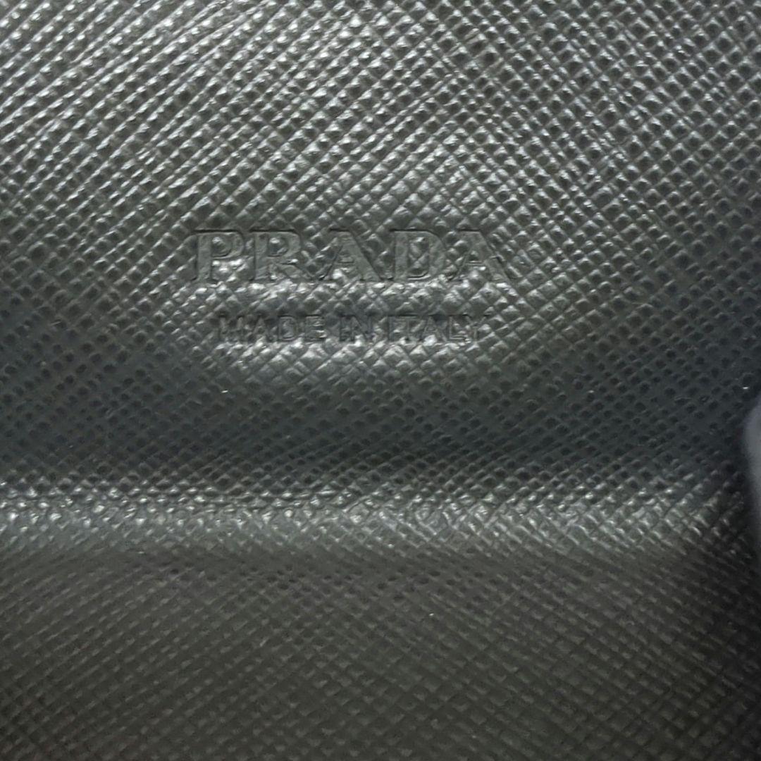 【美品】PRADA　サフィアーノレザー　ケース　ネイビー