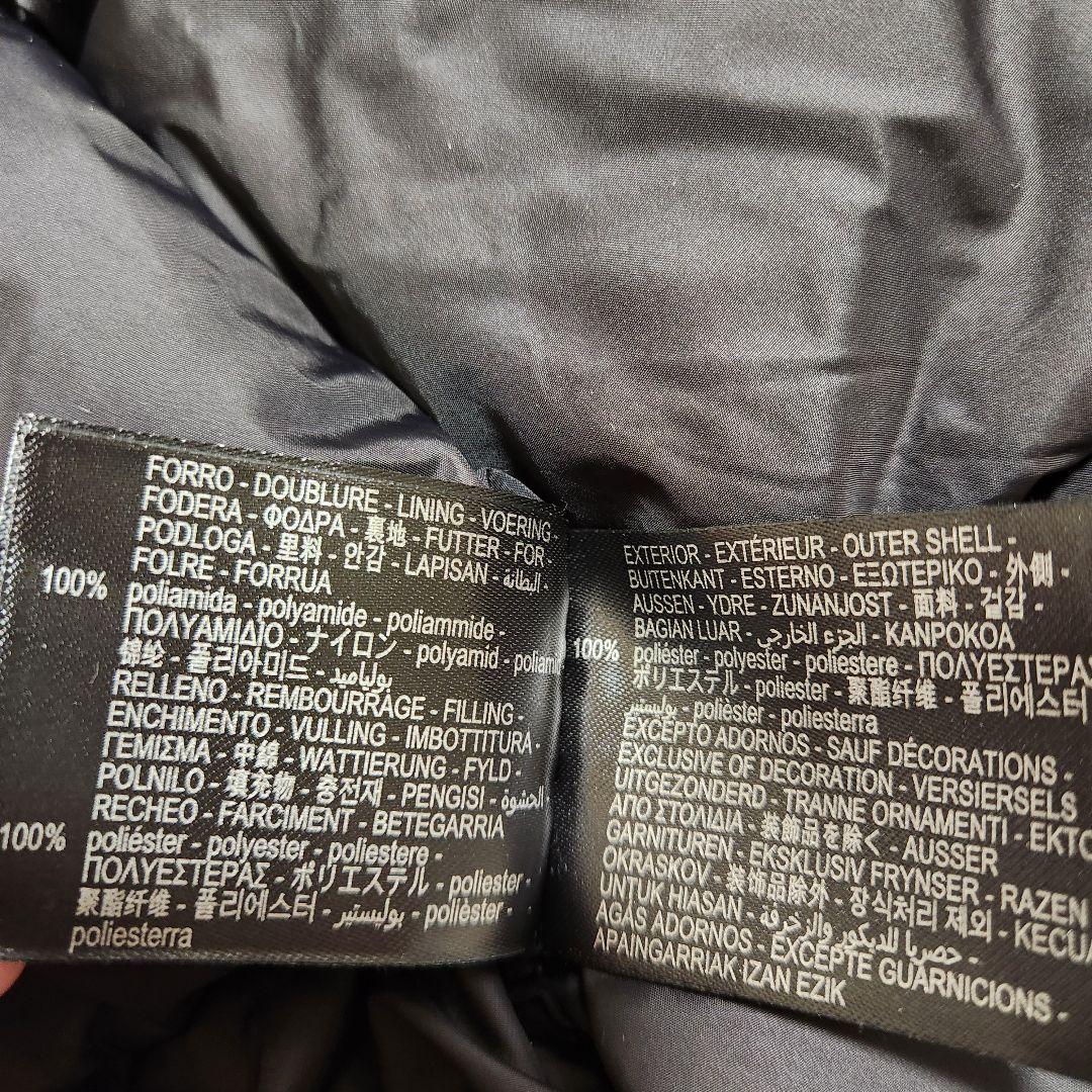 ZARA 中綿ポリエステルダウンジャケットコート 撥水 ブラック 海外Ｍ