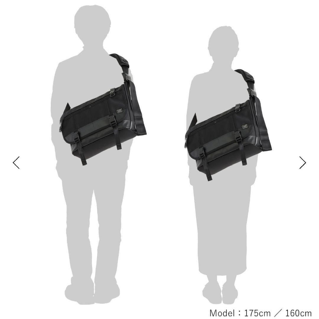 訳あり 極美品 ポーター ヒート メッセンジャーバッグ ショルダーバッグ 黒色