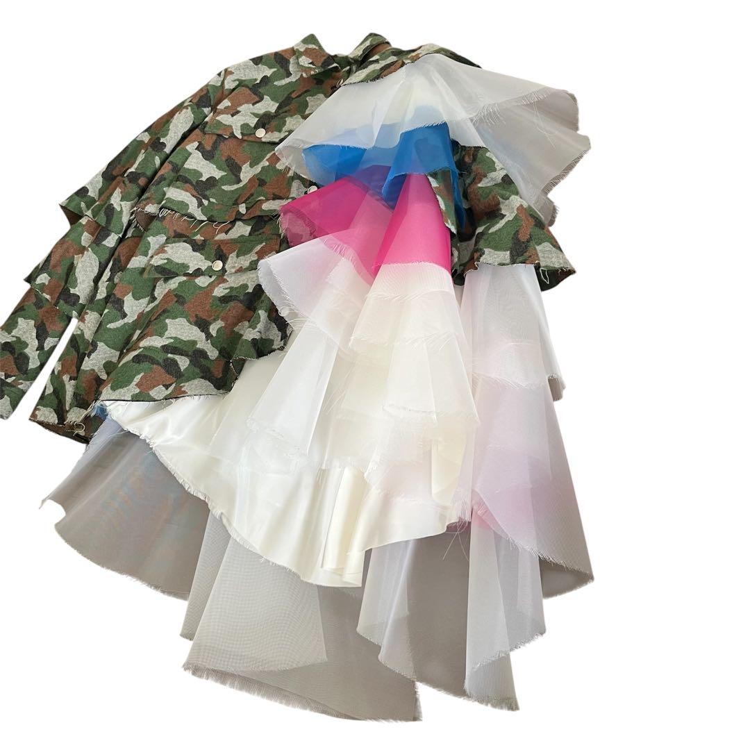 ま*や様 【新品タグ付き】sulvam 2021年春夏 迷彩柄アシンメトリック長