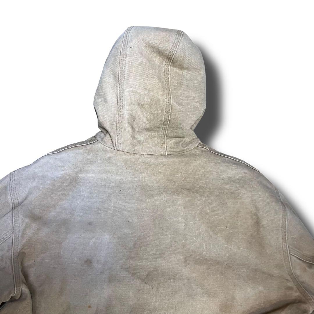 90s Carhartt カーハート ダックアクティブジャケット ベージュ ボロ