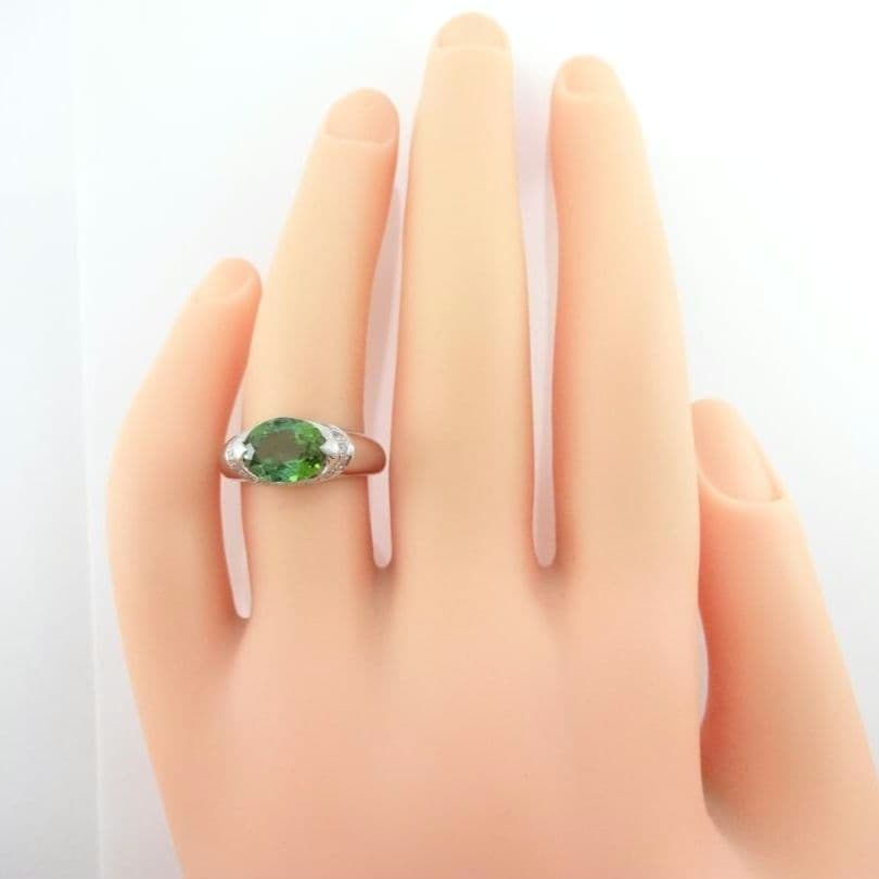 【Lucky様】トルマリン　ダイヤモンド　リング　1.91/0.12ctプラチナ