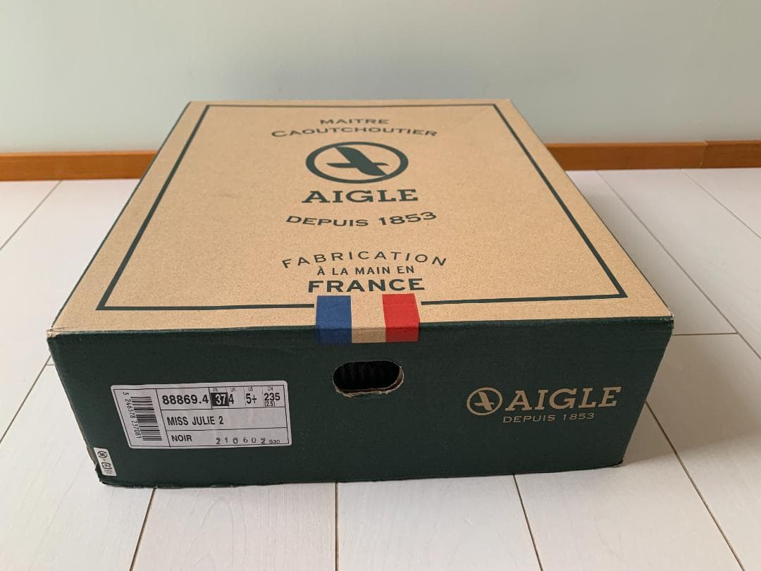 AIGLE ミスジュリー　ラバーブーツ　レインブーツ　黒