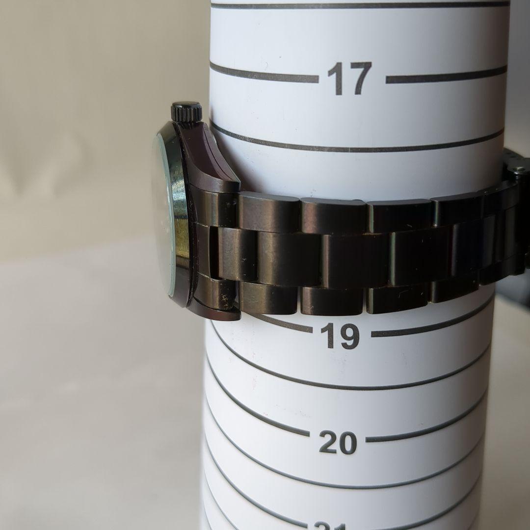 カスタム品　機械式のようなクォーツに換装　ブラック