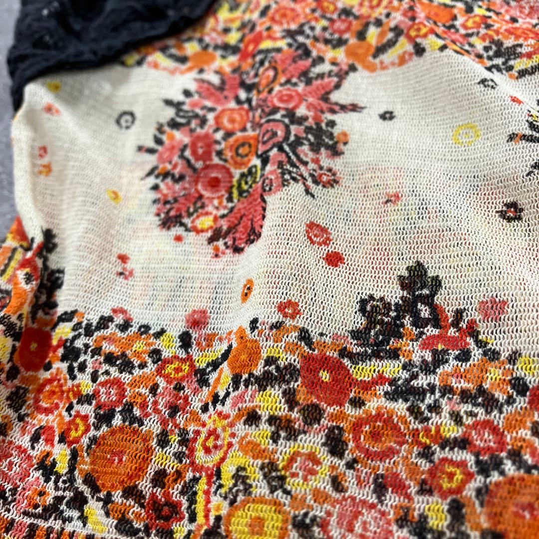 Y2K Jean Paul Gaultier 総柄　パワーネット　キャミソール