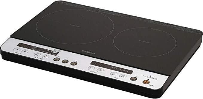2口IHクッキングヒーター　IHK-W12P ブラック