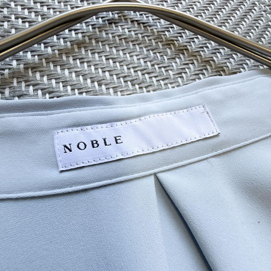 極美品 ノーブル Noble シーズンカラープレーンシャツ サックスブルー F