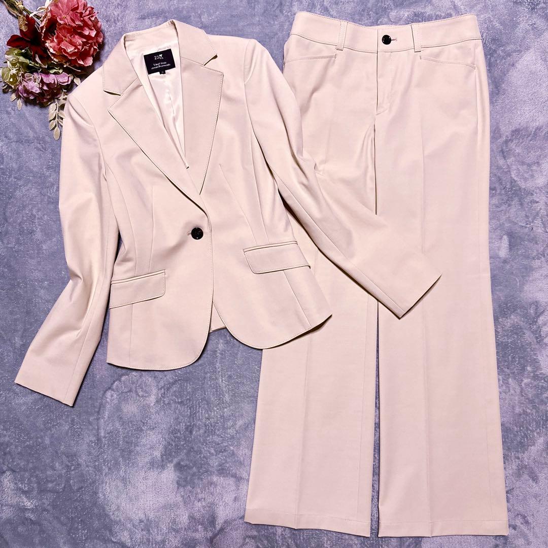 【未使用】23区 パンツスーツ ステッチ フレアパンツ レディース ベージュ