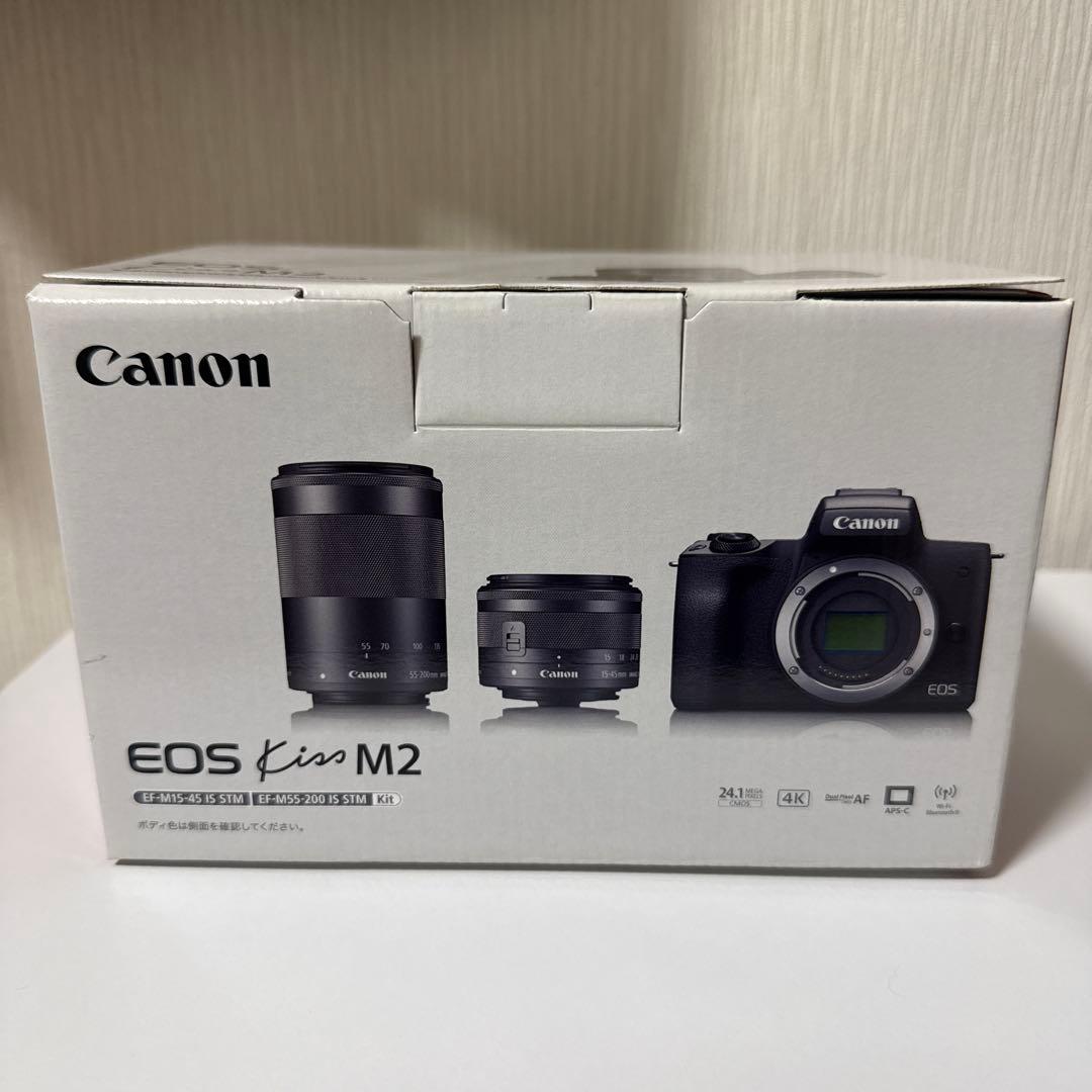 Canon eos kissM2 レンズキット　ミラーレス一眼 保護カバー付