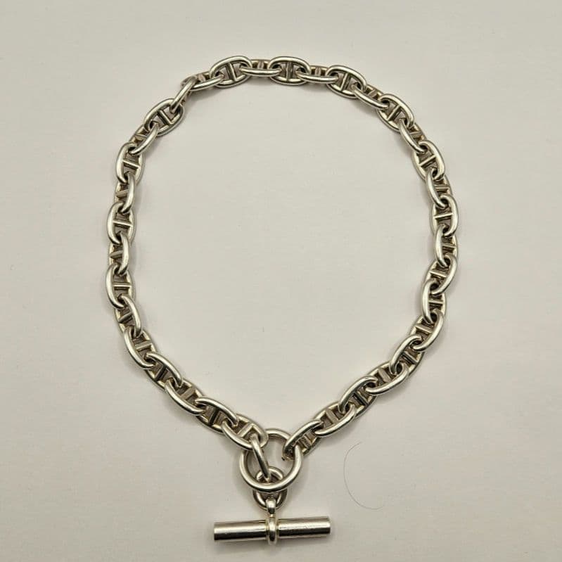 【vintage】HERMES シェーヌダンクル ネックレス mm36 エルメス