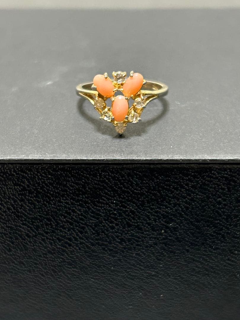 18K デザインゴールドリング 刻印あり