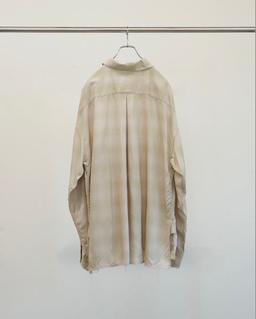 トップス ANCELLM OMBRECHECK SHIRT(PINK)