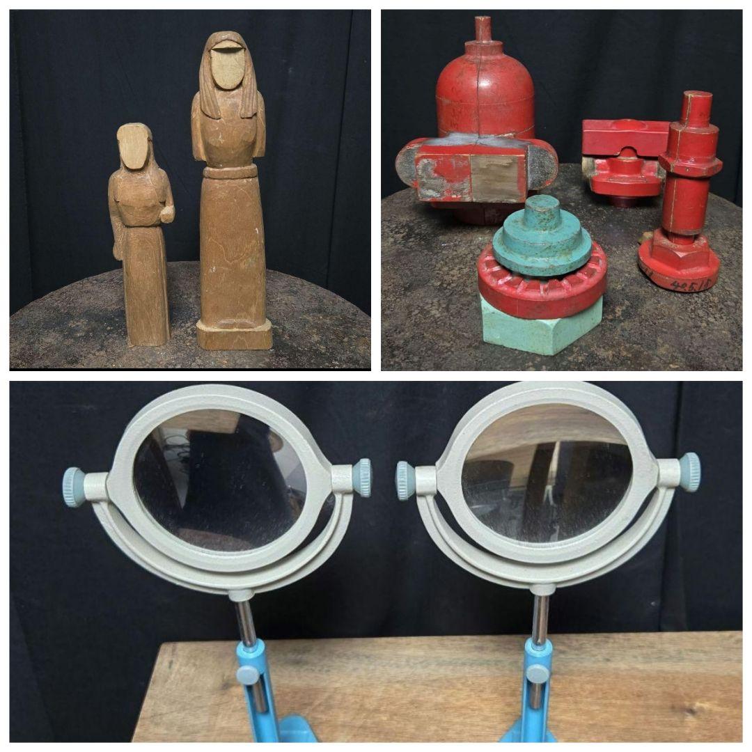 3点専用です！2体セット木製の女性像？オブジェ　キリスト教系の雰囲気　お祈り