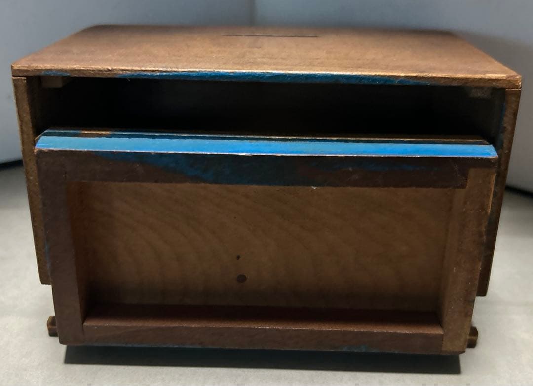 当時物 レトロ ビンテージ 真空管ラジオ型 木製貯金箱 希少