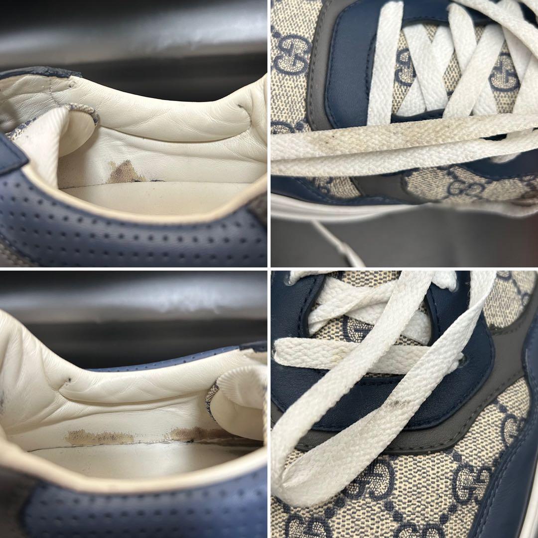 【専用】グッチ ローカットスニーカー GG柄 厚底 メンズ PVC グレー