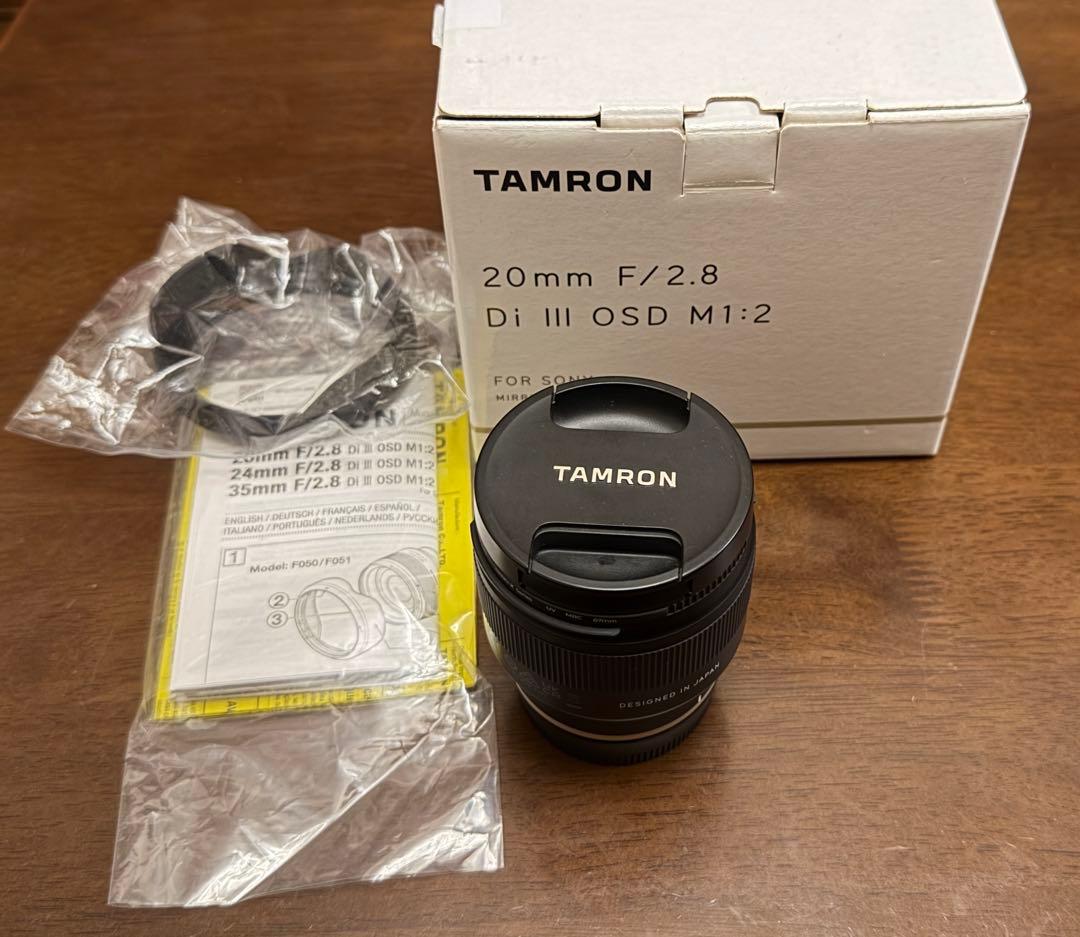 TAMRON 20mm F2.8Model F050SONYレンズフィルター付き