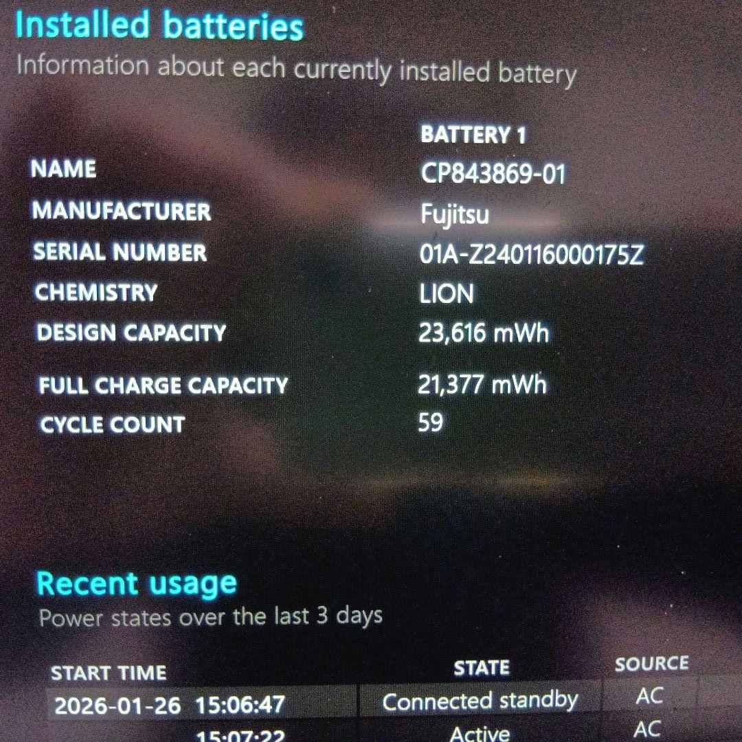 A④ 富士通　ＦＭＶＵ66081　U9313/N