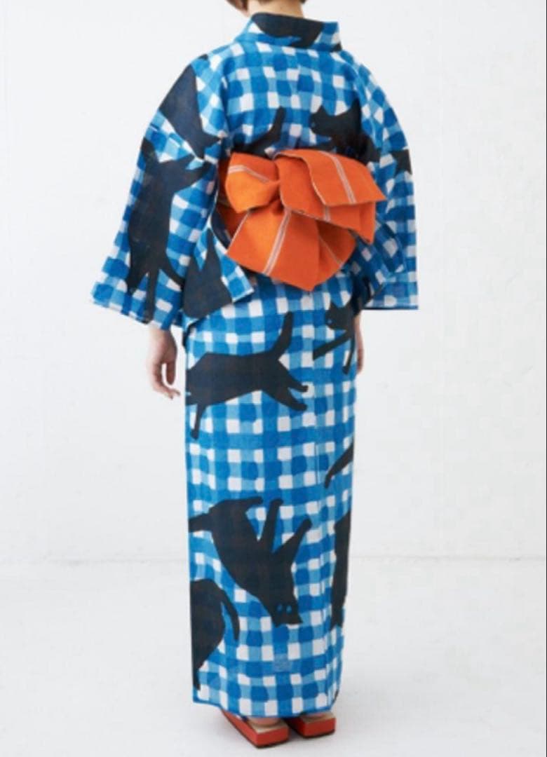 DOUBLE MAISON 浴衣　猫　浴衣クリーニング済