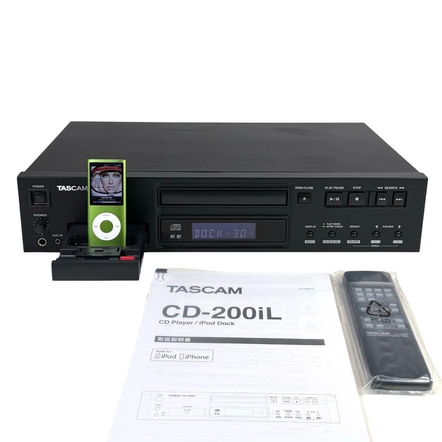優良動作品・TASCAM CDプレーヤー iPodドック搭載 CD-200iL