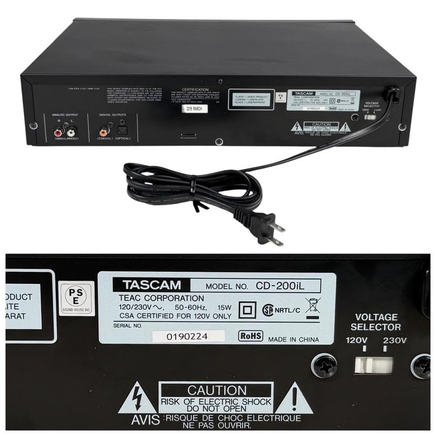 優良動作品・TASCAM CDプレーヤー iPodドック搭載 CD-200iL