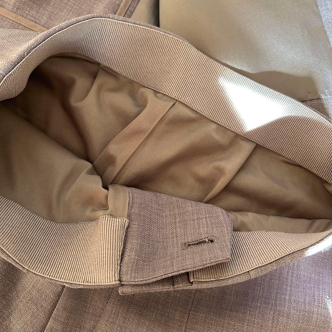 美品！Mila Owenグレー　VネックノーカラーストレッチパンツスーツS